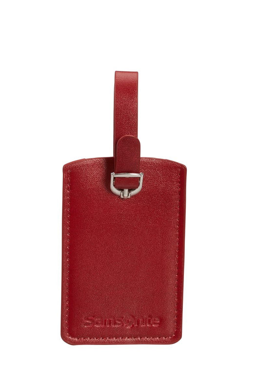 RECTANGLE LUGGAGE TAG x2 RED