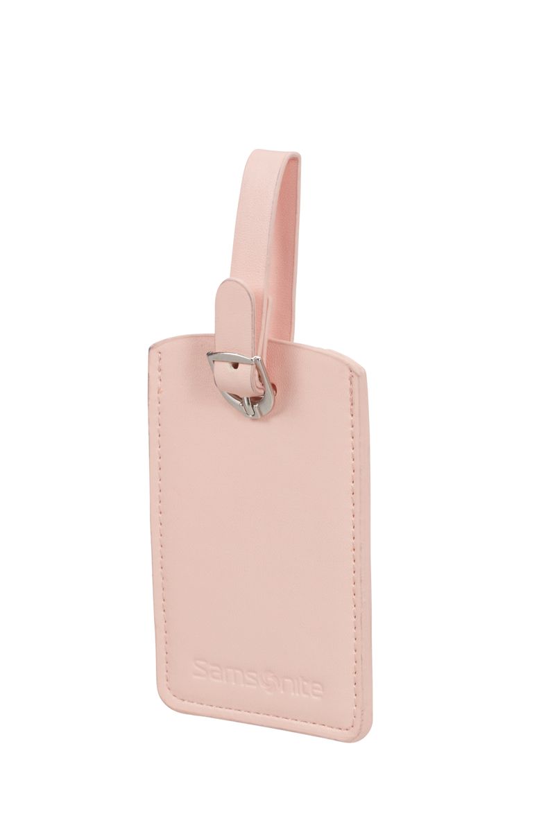 RECTANGLE LUGGAGE TAG x2 PALE ROSE PINK