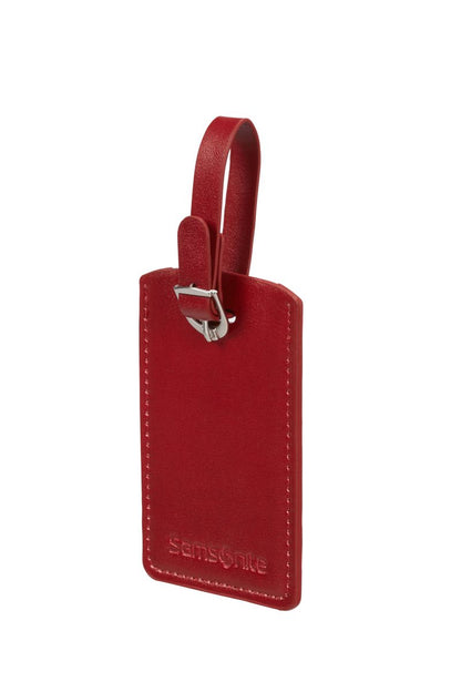 RECTANGLE LUGGAGE TAG x2 RED