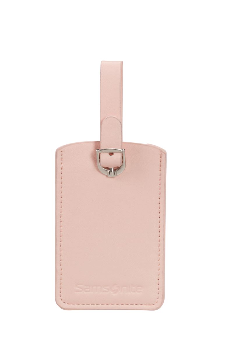 RECTANGLE LUGGAGE TAG x2 PALE ROSE PINK