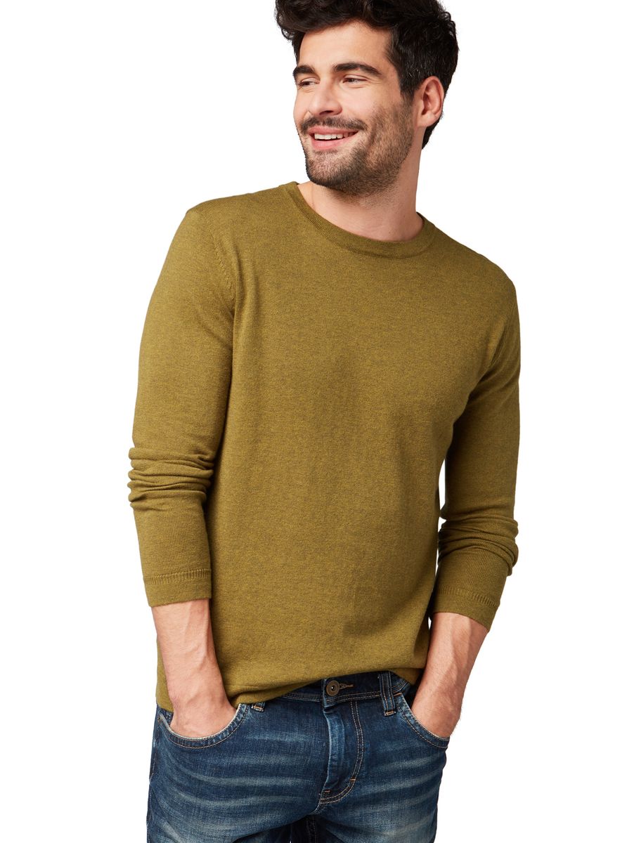 cosy cashmere blend sweater Kn - 7655/golden leaf