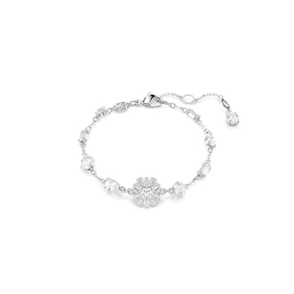 Idyllia Armband, Verschiedene Schliffe, Schneeflocke, Weiß, Rhodiniert