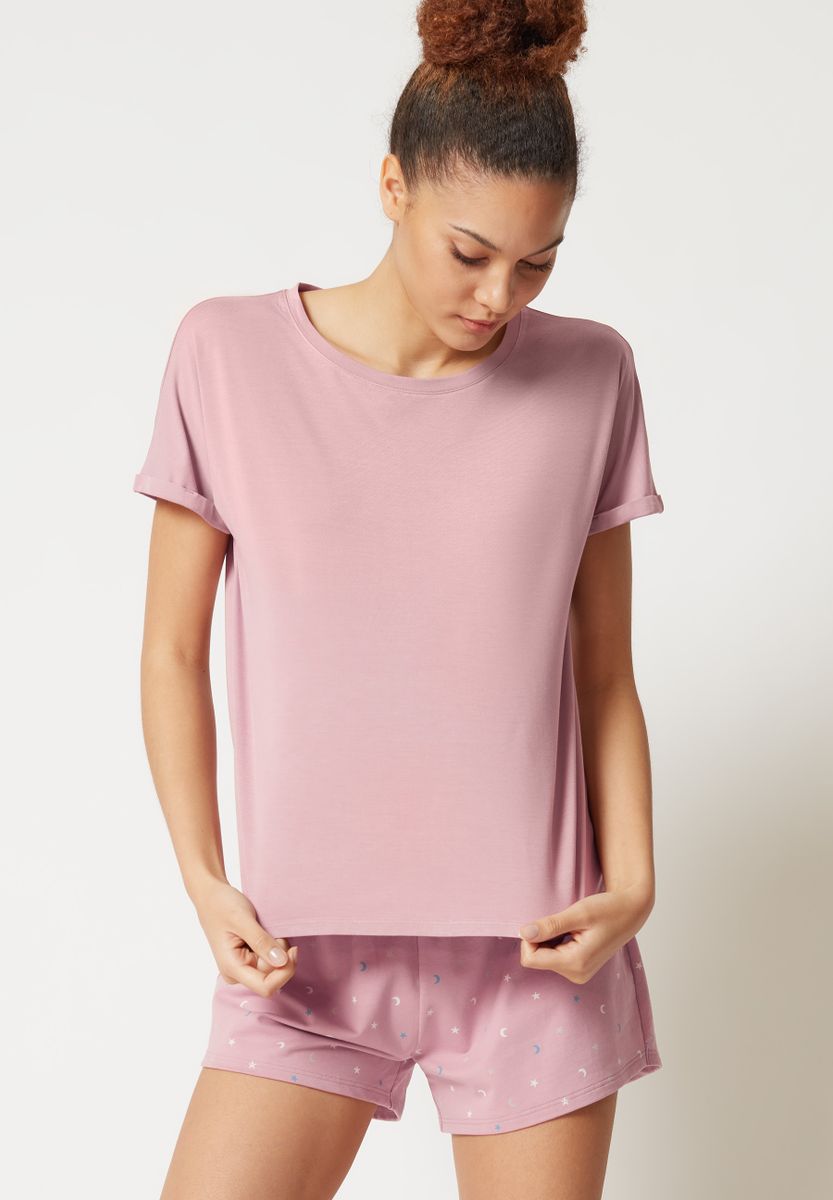 Skiny Damen Shirt kurzarm Night In Mix & Match