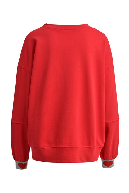 Sweat Pullover V-Neck Wording