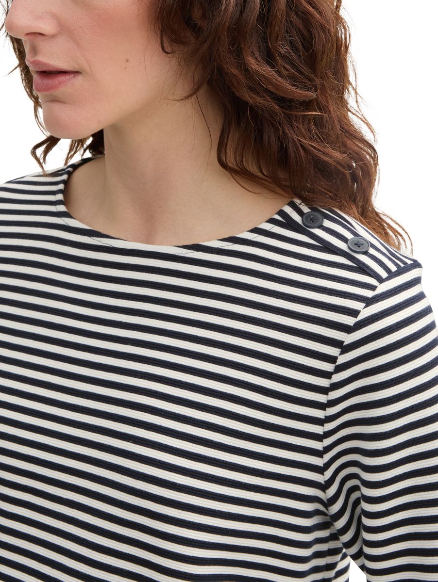 Langarmshirt mit Knopf-Details