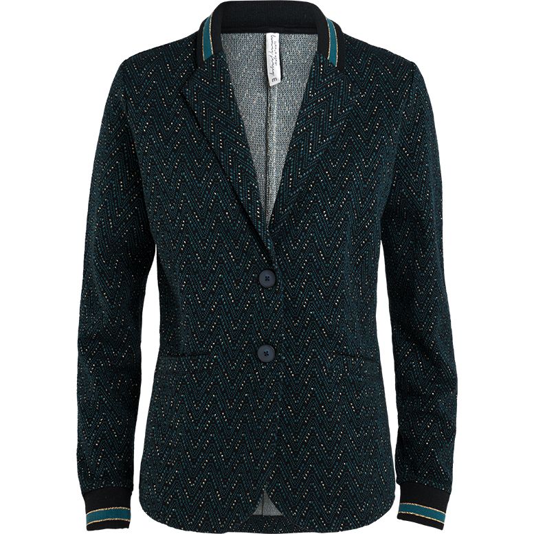 Blazer two tone zig-zag jacquard