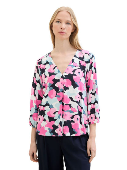 Bluse mit V-Ausschnitt