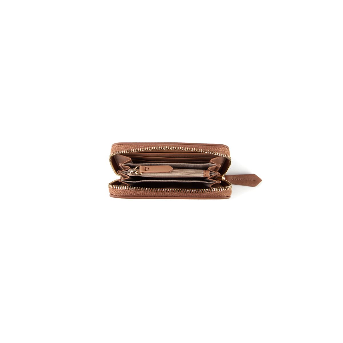 ZIP AROUND WALLET ZERO RE - cuoio/