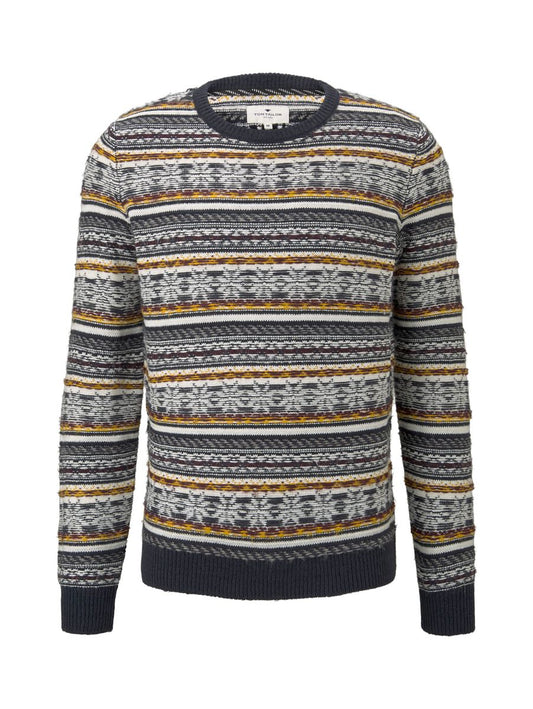 winterlicher Jacquard-Pullover