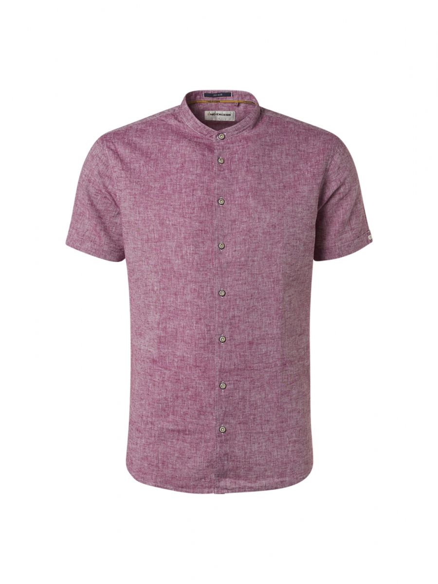 Shirt Short Sleeve Granddad 2 Coloured With Linen