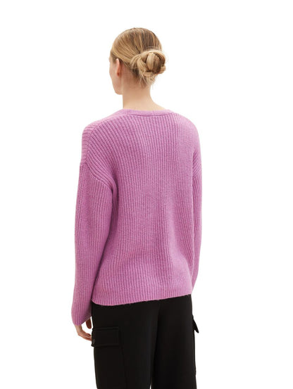 V-Ausschnitt Strickpullover